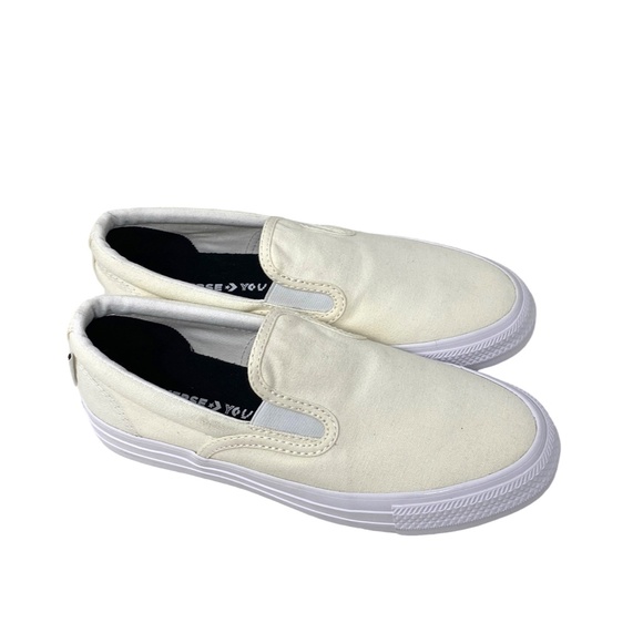 Converse Ctas Slip On Low Top Canvas White Women's Sneakers Custom 171852C-WHT - Picture 5 of 10